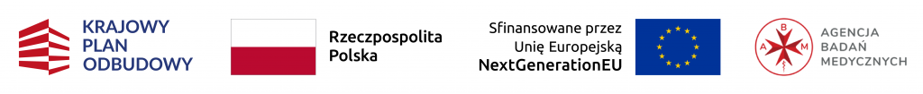 Logotypy KPO, barwy RP, EU NextGeneration, ABM